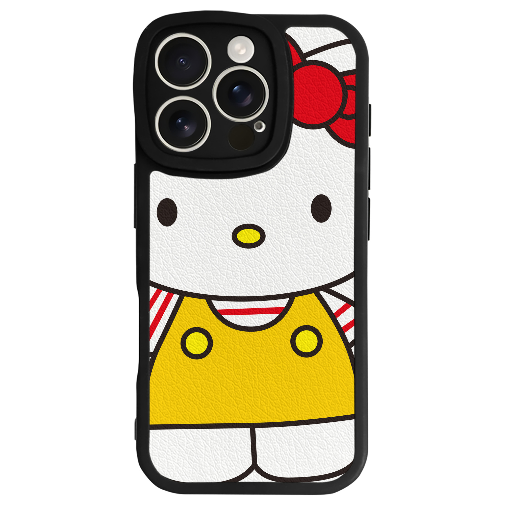 （画像用） Hello Kitty ハローキティ 【iPhone 16シリーズ対応】シリコンスマホケース（レザー調） 材質：シリコン